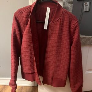 Lululemon Athletica Red Bomber Jacket